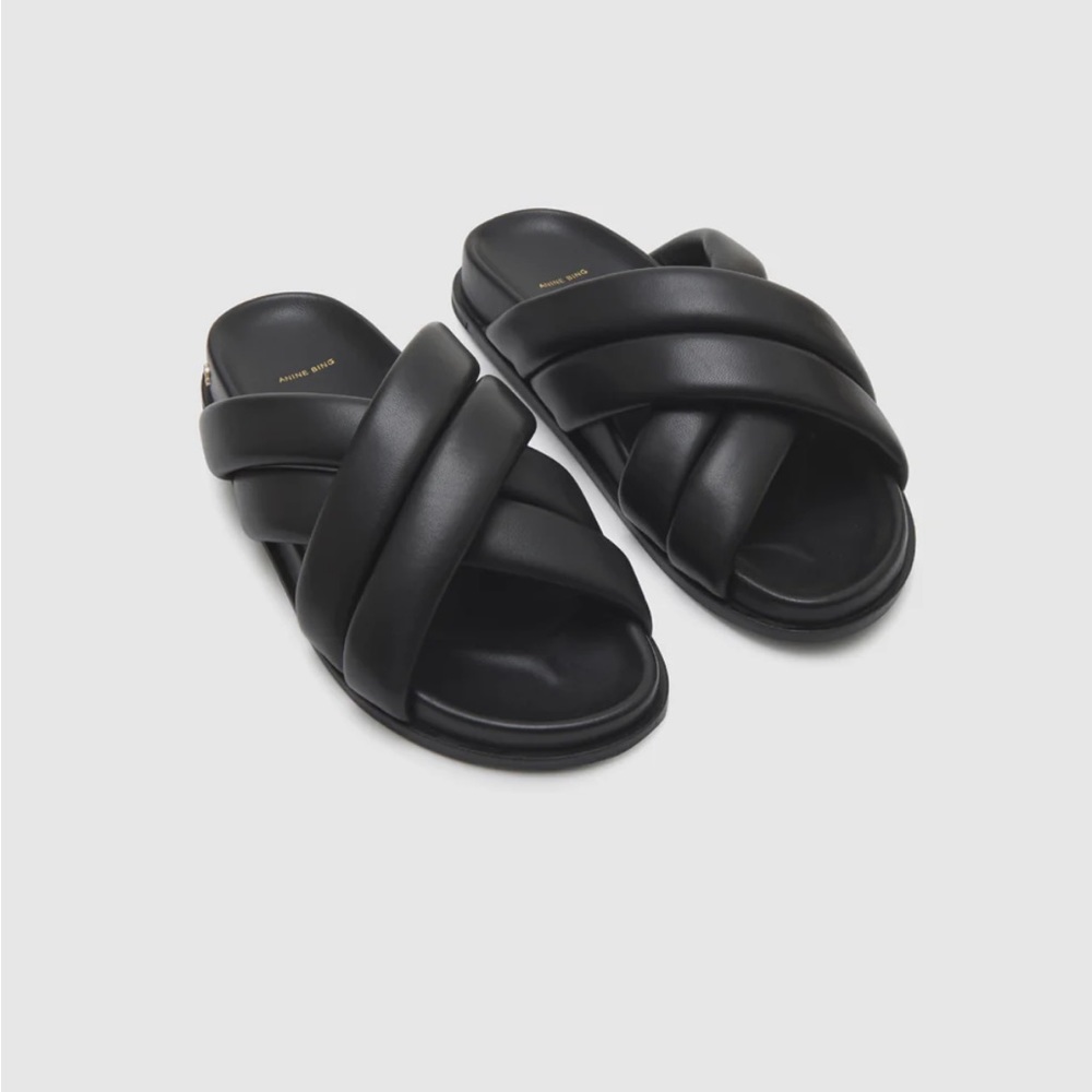 Anine Bing - Lizzie Slides - size 38 - Black
